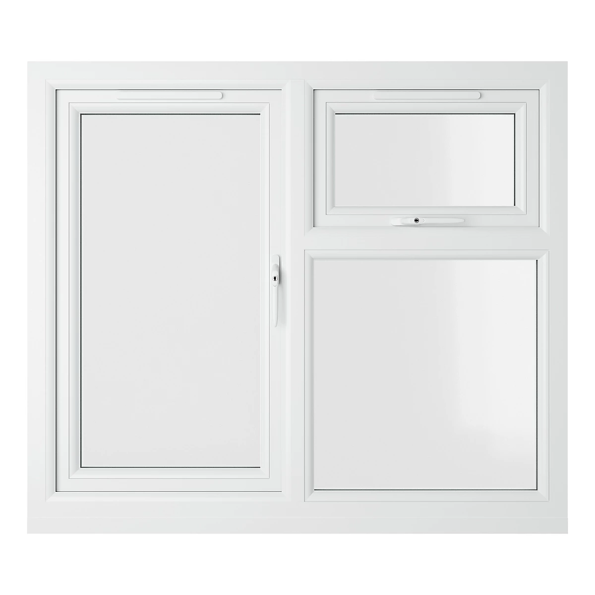£299 Dimensions: 1190 x 965mm Color: White Clear Glazed